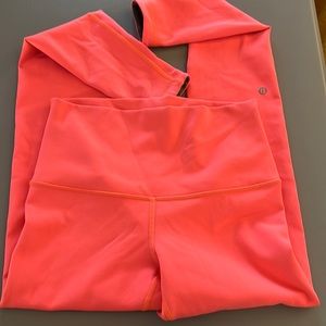 Reversible Leggings Size 8 Lululemon Pink & Grey